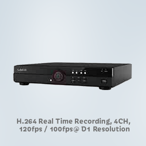 H.264 Real Time Recording, 4CH, 120fps / 100fps@ D1 Resolution